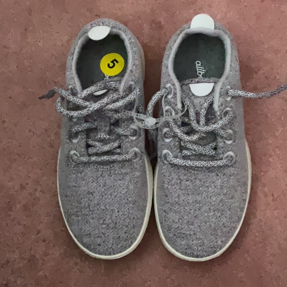 Allbirds purple gray woolrunner shoes sneakers size 5